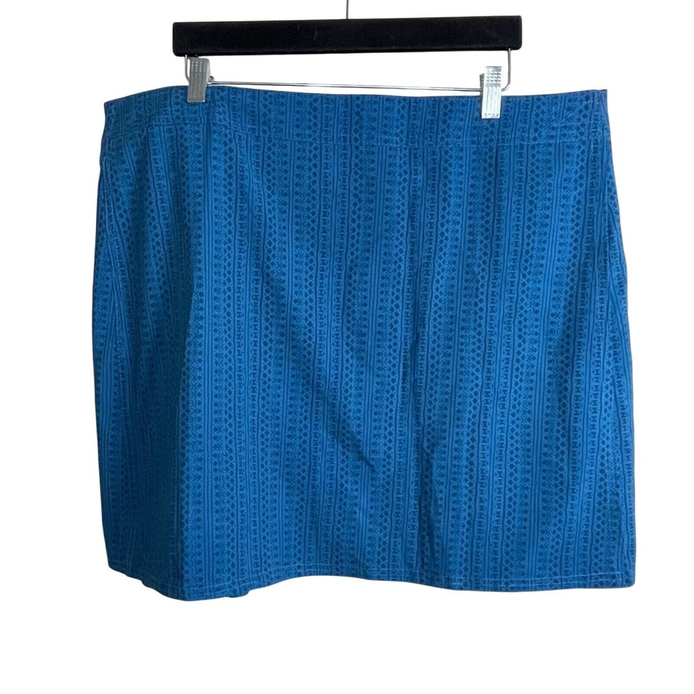 RipSkirt Hawaii Wrap Skirt Women 2XL Blue Tribal Length 2 Resort Vacation